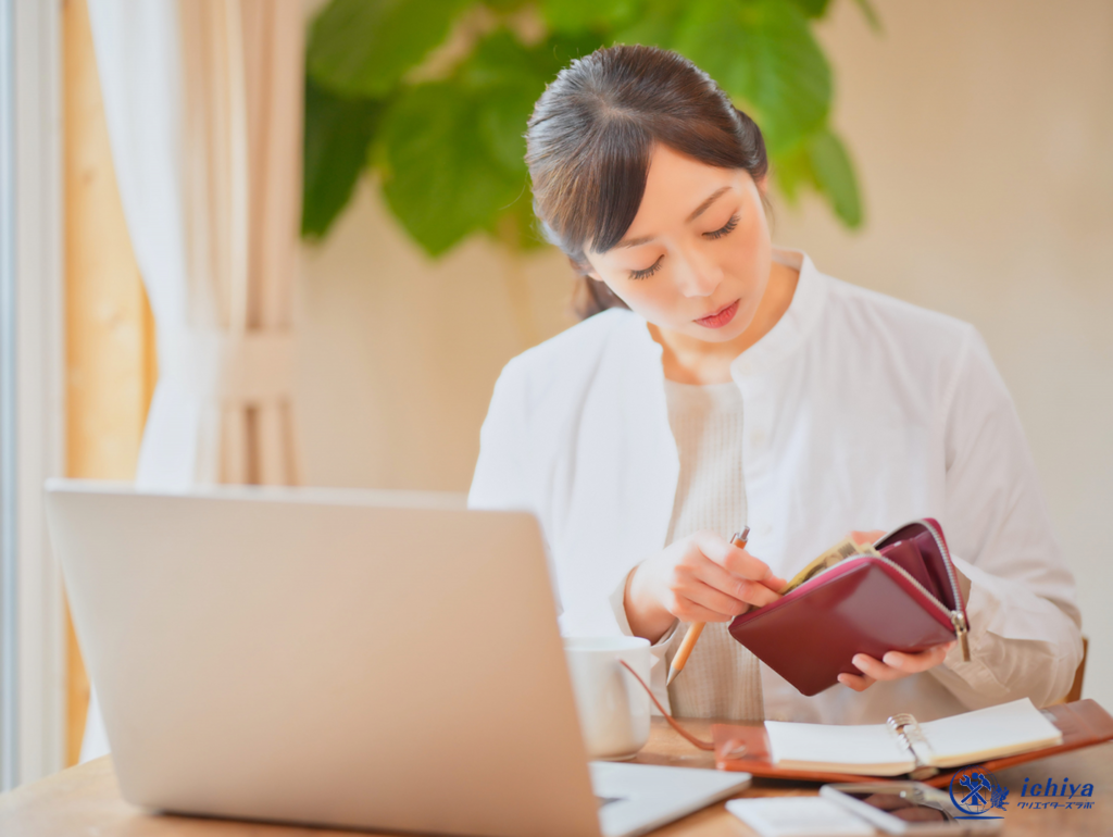 支払い準備をしている画像